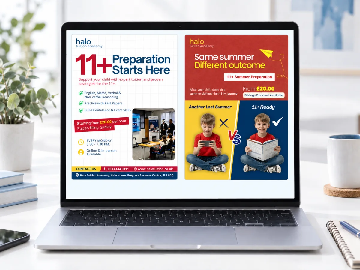 Halo Tuition Academy summer preparation campaign creative