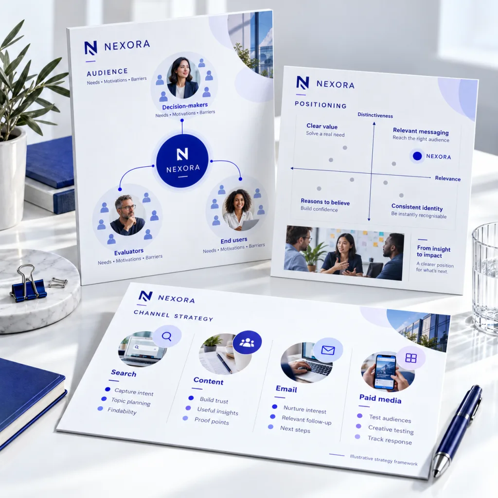Nexora audience, positioning and channel strategy frameworks