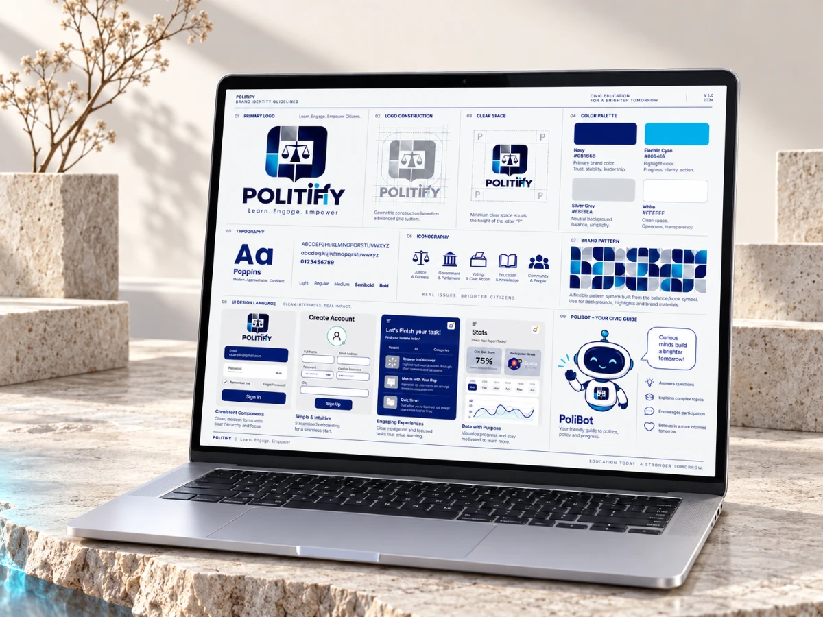 Veyra Talent brand identity applied across UI and digital touchpoints