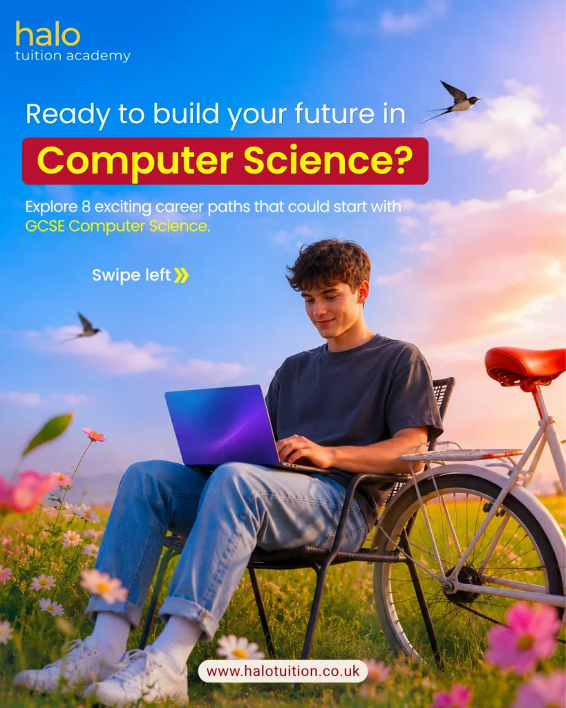 Halo Tuition Academy social post: Ready to build your future in Computer Science?
